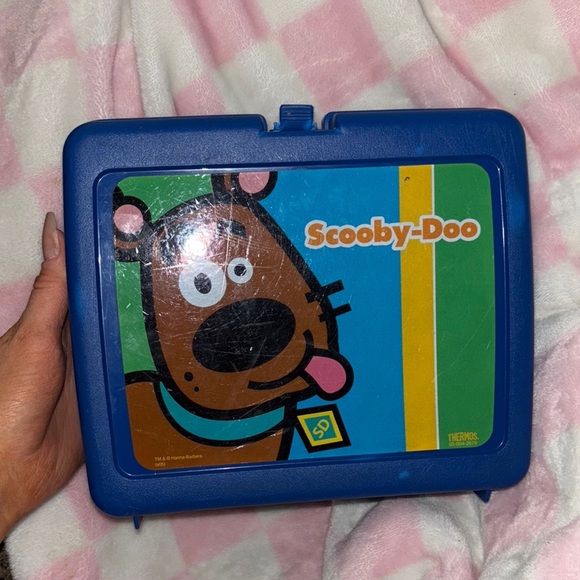 Rare Scooby Doo Blue Lunchbox Lunch Box Thermos Brand - Picture 1 of 6